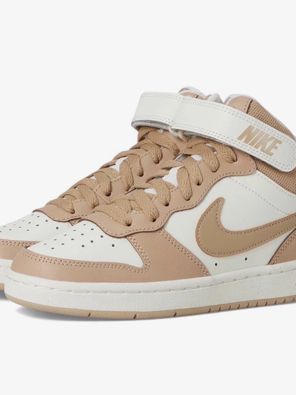 Nike Court Borough 2 Mid Unisex Kids' Court Borough Mid2 size 5Y light brown